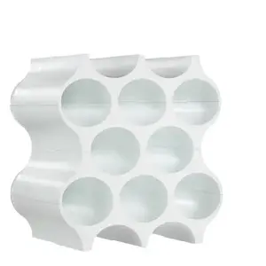 Tabletop wine rack Koziol SET‑UP for 8 bottles, white, 353×364×230 mm