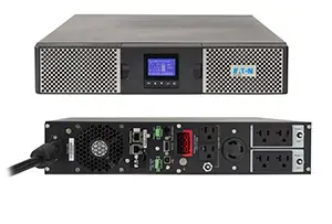 UPS Eaton 9PX3000RT dubultās konversijas (Online) 3 kVA / 2,7 kW Rack/Tower 2U, 7 AC kontaktligzdas