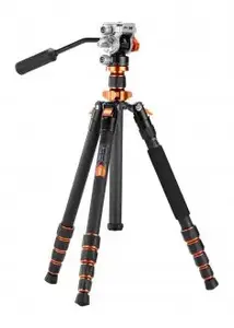 Stativs K&F Concept O255C4 ar FH-03 video galvu – KF4967