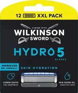 Wilkinson Sword Hydro 5 nomaiņas skuvekļu lāpstiņas — 12 iepakojums