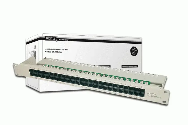 DIGITUS Priekšpanele 1U CAT3 ISDN 50×RJ45 Photo 2