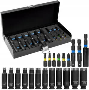 Socket and Impact Bit Set Hedootools HT1S804 — 21-piece sockets 4–13 mm