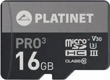 MicroSDHC card PLATINET Pro3 16 GB Class 10 UHS-III U3 V30 (PMMSD16UIII)