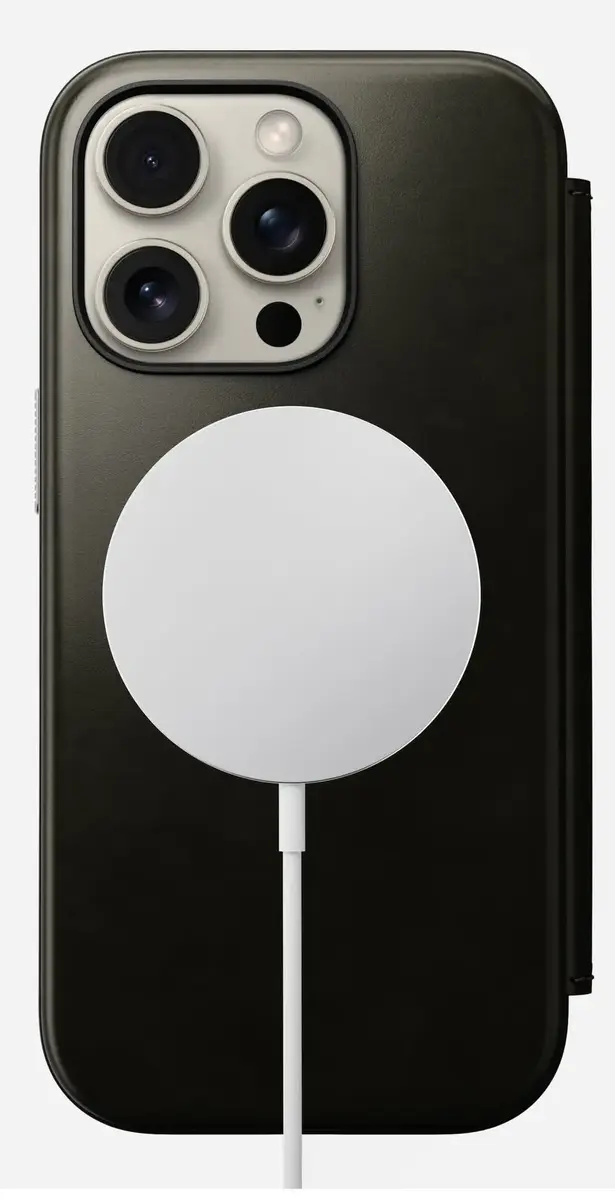 Nomad Modern Leather Folio — iPhone 16 Pro folio, green Photo 3
