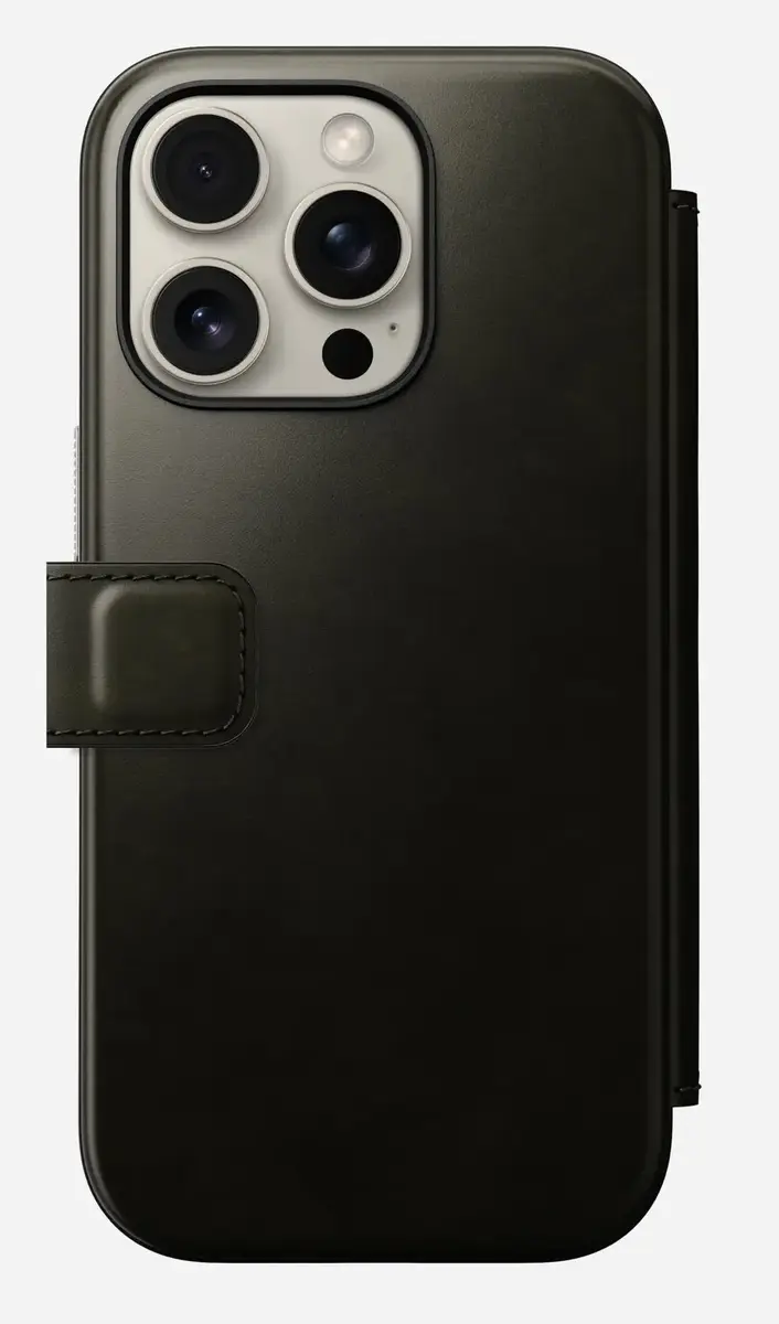 Nomad Modern Leather Folio — iPhone 16 Pro folio, green Photo 4
