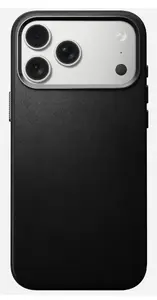 Mobile phone cover Nomad Traditional Leather Case for Apple iPhone Air, max screen 17.5 cm (6.9"), leather & aluminium, black, 4 card pockets