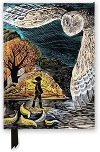 Notebook A5 lined — Flame Tree Publishing — Angela Harding illustration 'Owl in Autumn'