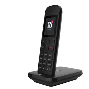 Аналоговый телефон T-Com Sinus 12 — беспроводная трубка, определитель номера, громкая связь, дисплей 2", 100 контактов, чёрный