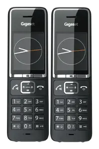 Беспроводной аналог/DECT телефон Gigaset COMFORT 550HX Duo — 2 трубки, дисплей 2.2", телефонная книга 200, громкая связь, Caller ID, SMS, чёрный
