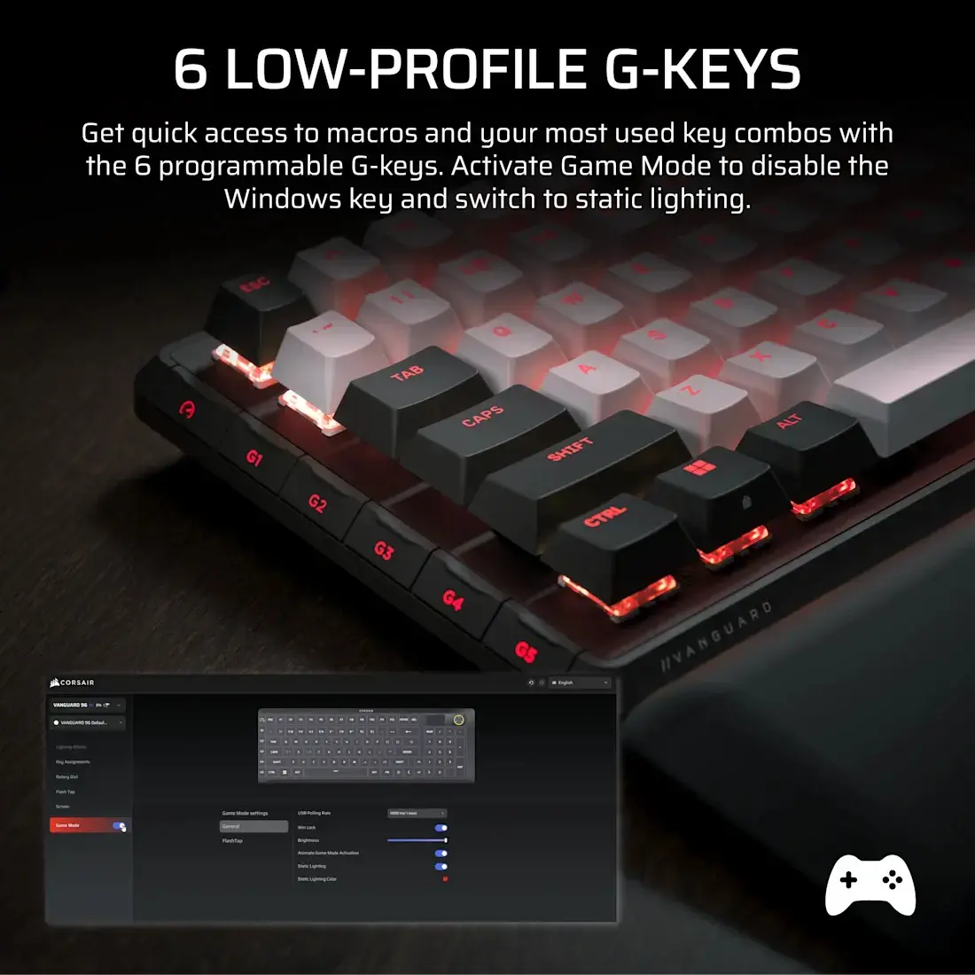 CORSAIR Vanguard 96 mehāniskā spēļu tastatūra Photo 12