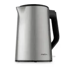 Electric kettle MEDION MD12105 — 1.5 L, 360° base, stainless steel-plastic, silver
