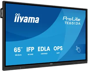 Interactive flat panel IIYAMA TE6513A-B2AG 64.5" (163.8 cm) 4K UHD 500 cd/m² Wi‑Fi Android 24/7 touchscreen