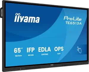 iiyama TE6513A-B2AG Interactive Flat Panel 163.8 cm 4K Ultra HD Touchscreen Wi-Fi Android 500 cd/m² 24/7 Black
