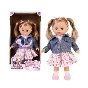 Lelle Artyk Natalia 39 cm — runā poļu valodā, tumši zilā jaciņa