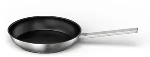 All-purpose frying pan Bosch HEZ9CF280, round, 28 cm diameter, stainless steel, black, 50 mm height