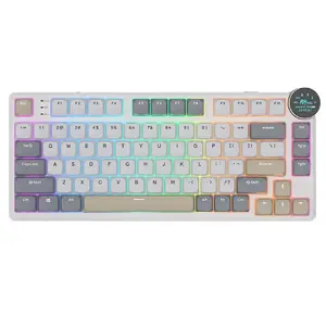 Mechanical keyboard Royal Kludge N80 Pearly Dawn — Brown switches, US layout
