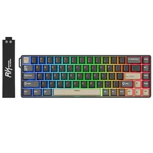 Mechanical keyboard Royal Kludge RK68 HE Phantom — 65% wireless, US layout, Mint switches