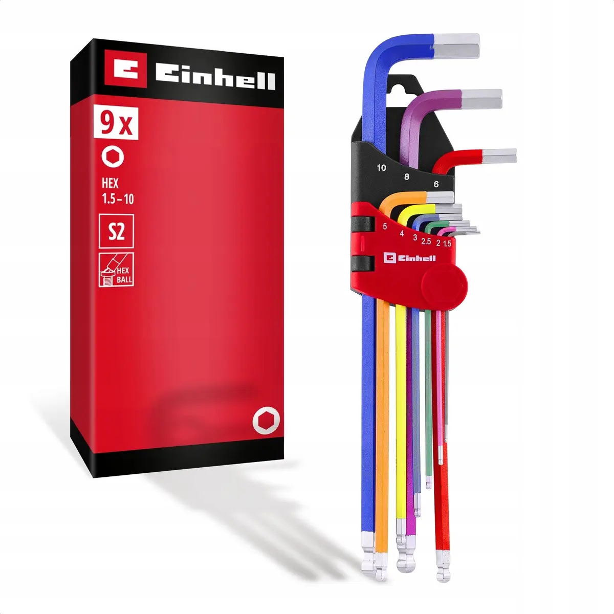 Leņķa imbusu komplekts Einhell Universal, metriskie