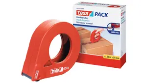 Tape dispenser Tesa 06074-00001-01 Metal, red, for rolls up to 3.8 cm width and 66 m length
