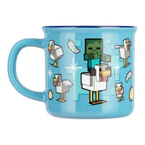 Siltuma maināma krūze Paladone Minecraft Chicken Jockey — termojūtīga keramikas krūze