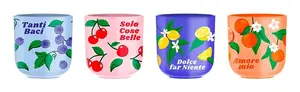 4 krūžu komplekts BIALETTI PFRUIT010, universāla izmantošana, daudzkrāsains, 90 ml katra