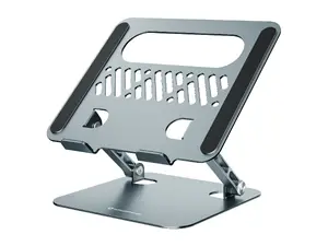 Laptop stand CONCEPTRONIC THANA10G — foldable aluminium, adjustable height, grey, 240×220×50 mm