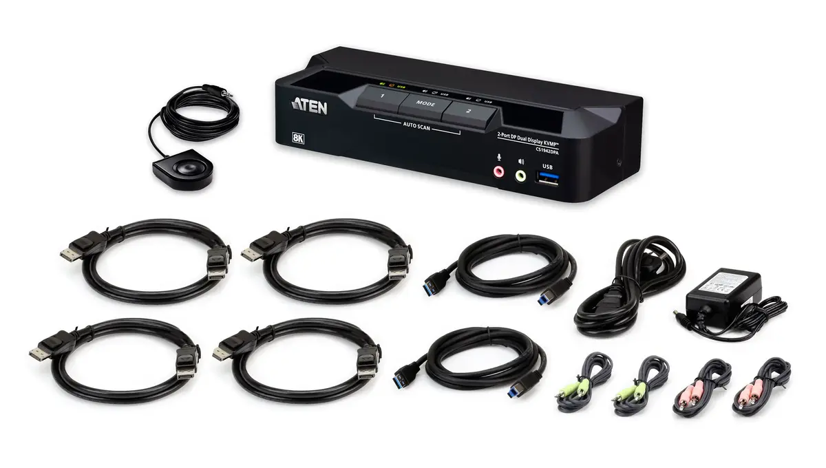 ATEN CS1942DPA 2‑porta Dual‑Display KVM Photo 4