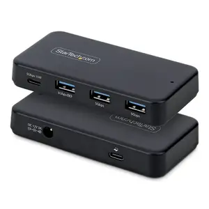 4 portu USB-C un USB-A koncentrators StarTech 311UE-USB-HUB — 5 Gbps, 1x USB-C + 3x USB-A (1x BC 1.2), 36W adapters