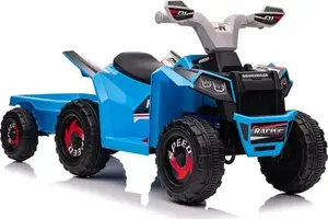 Электроквадроцикл lean cars XMX630T с прицепом, синий, на аккумуляторе, модель 15530