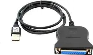 USB to IEEE 1284 (LPT) Cable HERTZ AK72, USB-A to Parallel, 1 m, Black
