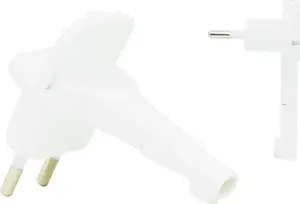 Angle plug BLOW WT-11P flat white — electrical angled white plug