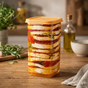 Set for Marinated Cheese Tescoma Della Casa (model 643134.00) - jar and accessories