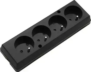 Переносная четырехместная розетка Jonex GN-470 16A 2P+Z 250V чёрная