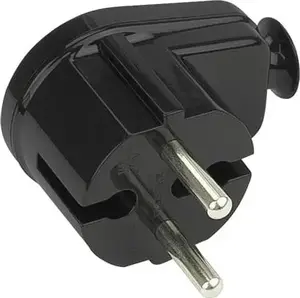 Angled power plug BLOW 3992# WT-16B black — electrical appliance plug