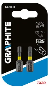 Screwdriver bit GRAPHITE 56H513 — Torx Plus TX20, 1/4" drive, 25 mm