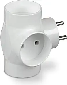 Plastrol electrical distributor R-30, 3 round sockets, white