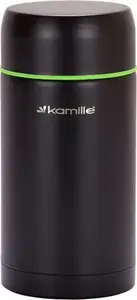 Термос для еды Kamille KM-2093 1 л черный, вакуумный для горячих и холодных блюд