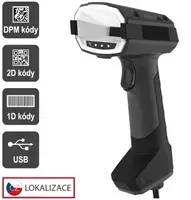Industriāls CCD 2D DPM lasītājs VIRTUOS HT-880DPM, USB, tumši pelēks