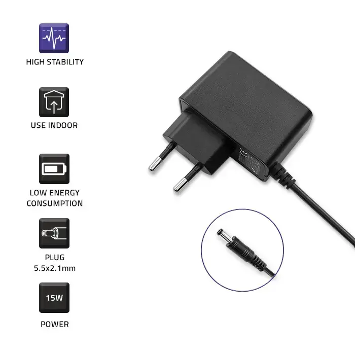 QOLTEC 15V 1A 15W barošanas adapters Photo 2