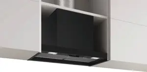 Built-in cooker hood Bosch Serie 2 DBB63BC60 — black, 384 m³/h, ducted/recirculating, LED lighting