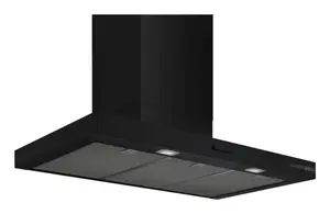 Wall-mounted cooker hood Bosch Serie 4 DWB95CC60, extraction 594 m³/h, black, ducted/recirculating, LED lights
