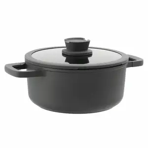 BergHOFF cookware pot Leo Stone+ 4.4 L, aluminium, 24 cm, black