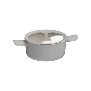 Stock pot BergHOFF 3950429, 4.4 L, grey, Ø 24 cm, suitable for induction, ceramic, gas