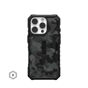 Mobile phone cover Urban Armor Gear Pathfinder SE for Apple iPhone 16 Pro, fits 16 cm (6.3") screen, Black/Grey
