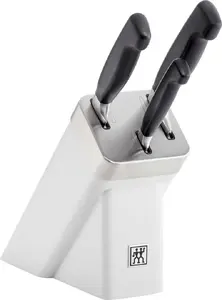 Knife set ZWILLING FOUR STAR 3-piece with self-sharpening block, white