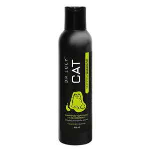Šampūns garspalvainām kaķēm Dr Lucy Cat Smooth Shampoo 150 ml koncentrāts — gludinošs, atjaunojošs