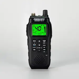 Portatīvā CB radio President Randy III Plus ASC AM/FM, 40 kanāli, 4 W, Li-Ion 7,4 V, 26,965–27,405 MHz, melna