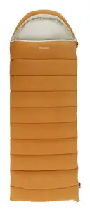 Спальный мешок Outwell 230506 полупрямоугольный для взрослых, 2300×850 мм, макс. рост пользователя 195 см, хлопок/нейлон/полиэстер (переработанный), жёлтый