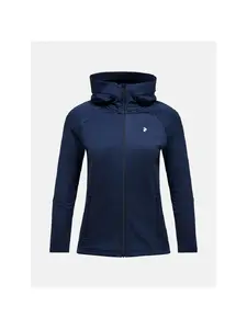 Rāvējslēdzēja džemperis ar kapuci Peak Performance Rider Essentials Zip Hood — blue shadow, izmērs S