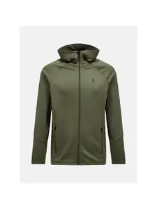 Hūdijs ar rāvējslēdzēju Peak Performance Rider Essentials Zip Hood — pine needle, izmērs M
